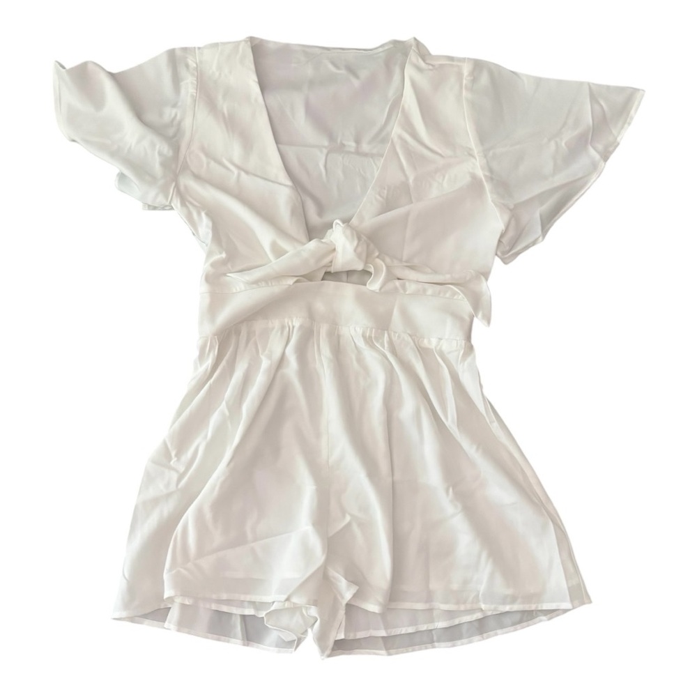 Elegant White Summer Romper